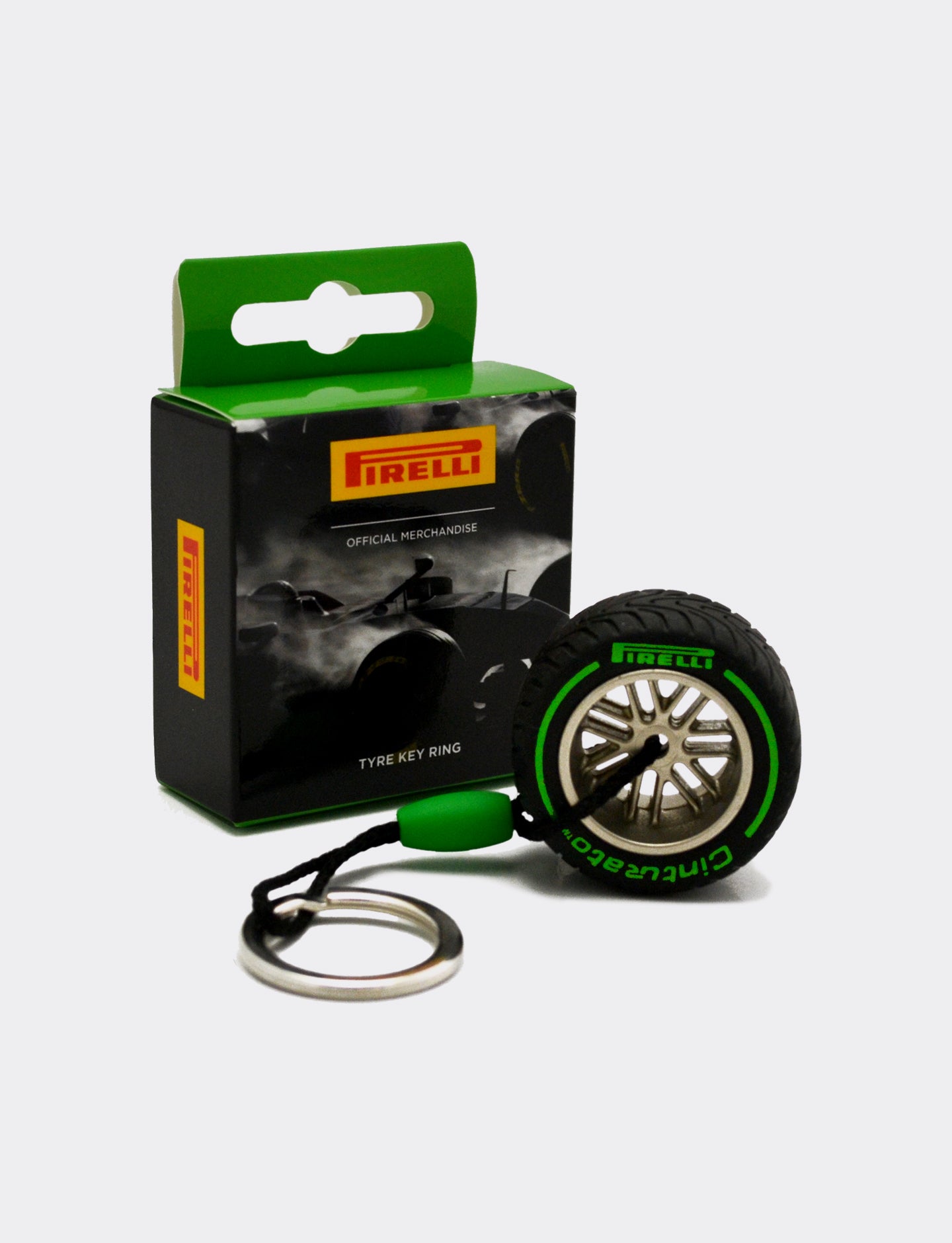 Pirelli Intermediate Tyre Keyring - Verde