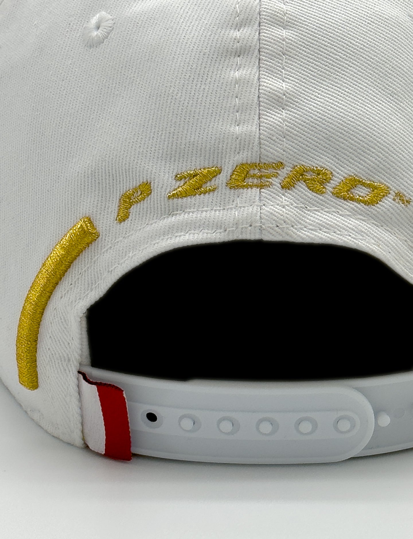 Pzero embroidery on red & white Pirelli Podium Cap