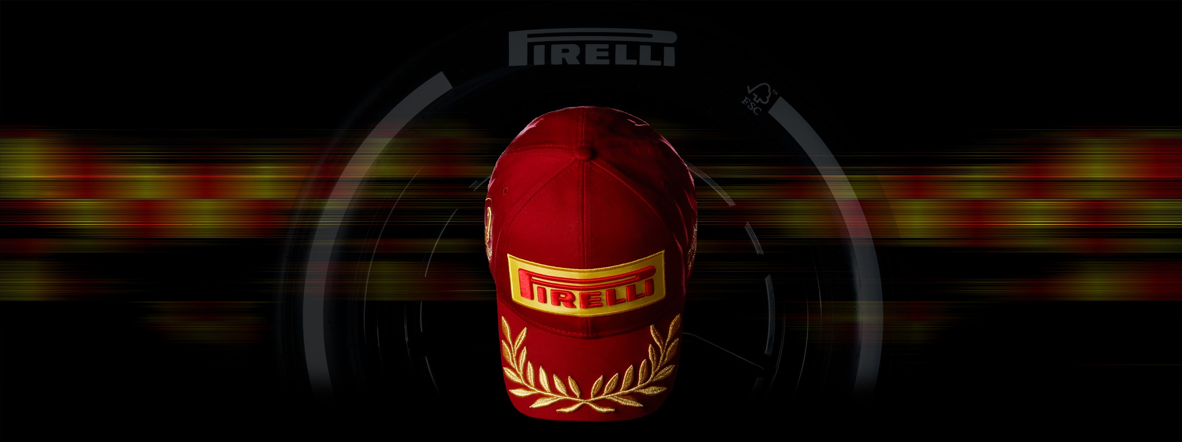 red cap on Pirelli tyre