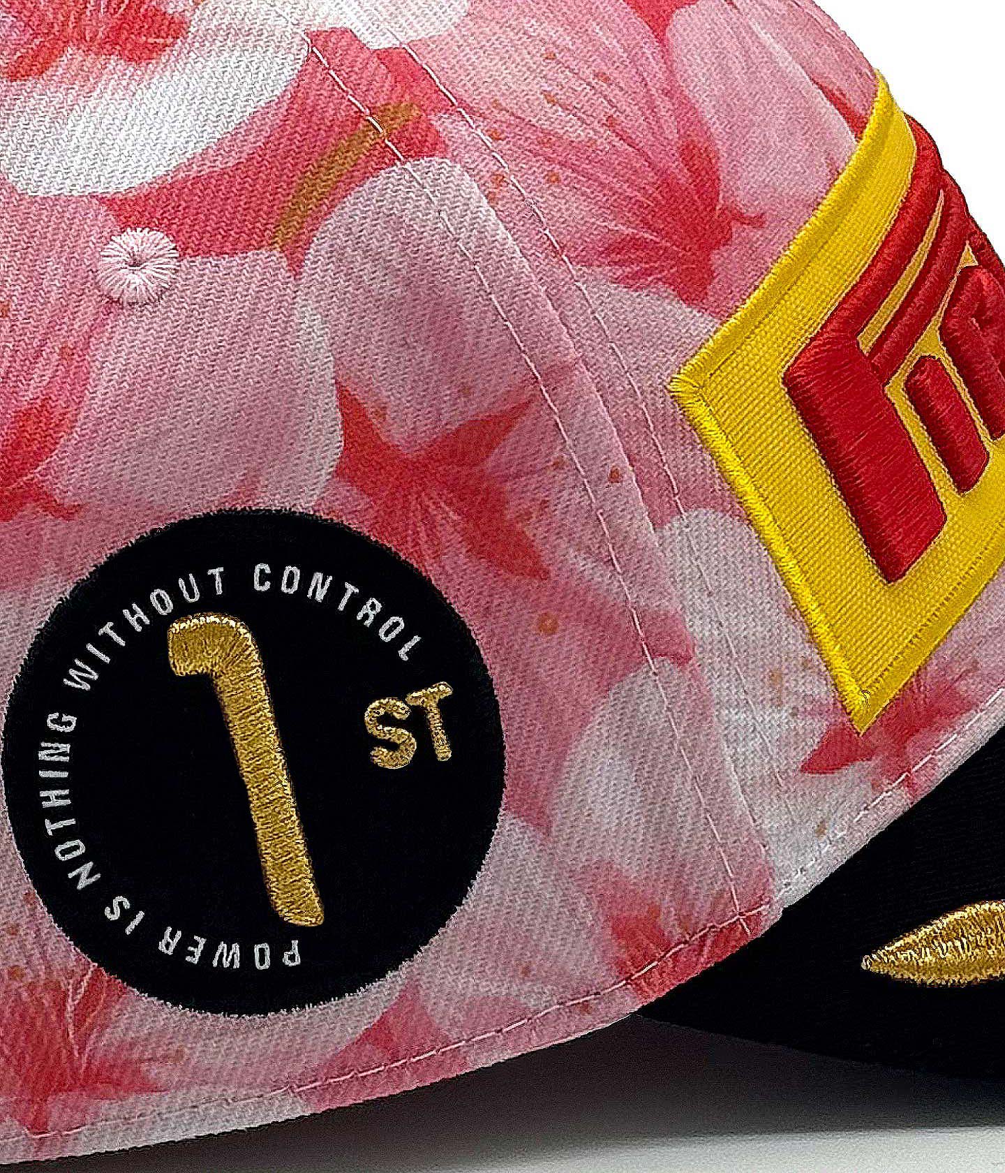 closeup embroidery of Pirelli Podium Cap 2026 - F1® podium ceremony caps, Grand Prix caps