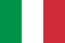 The Italian flag with vertical stripes of green, white, and red.