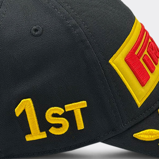 Close-up of a Pirelli Podium Cap 2026 Black 