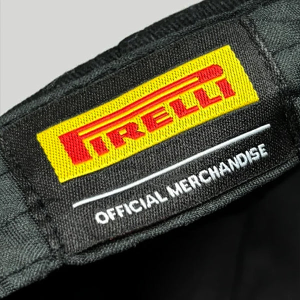 Pirelli logo on a black product with 'Official Merchandise' text label