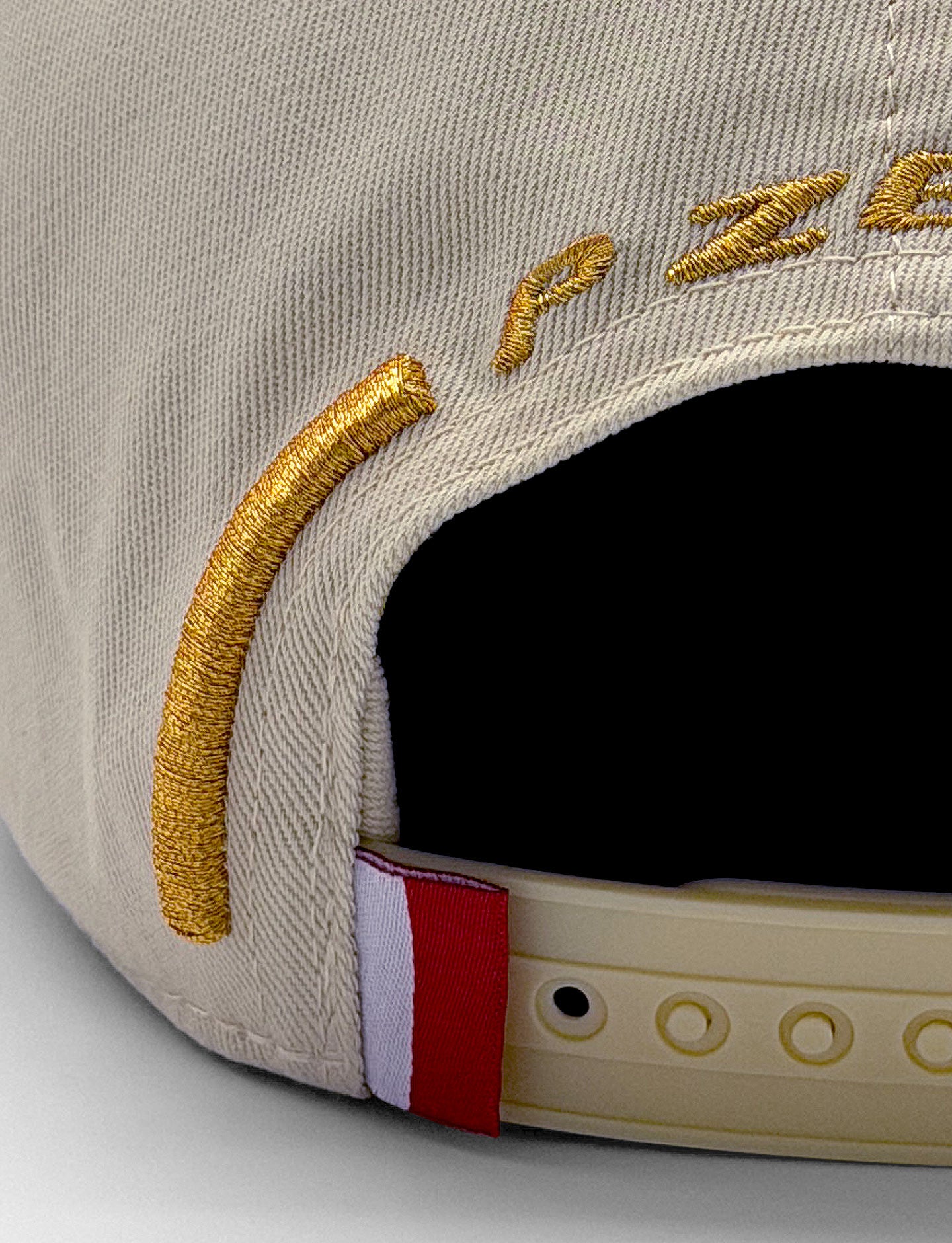 Pirelli Podium Cap 2026 Monaco - closeup of Monaco flag on snapback closure