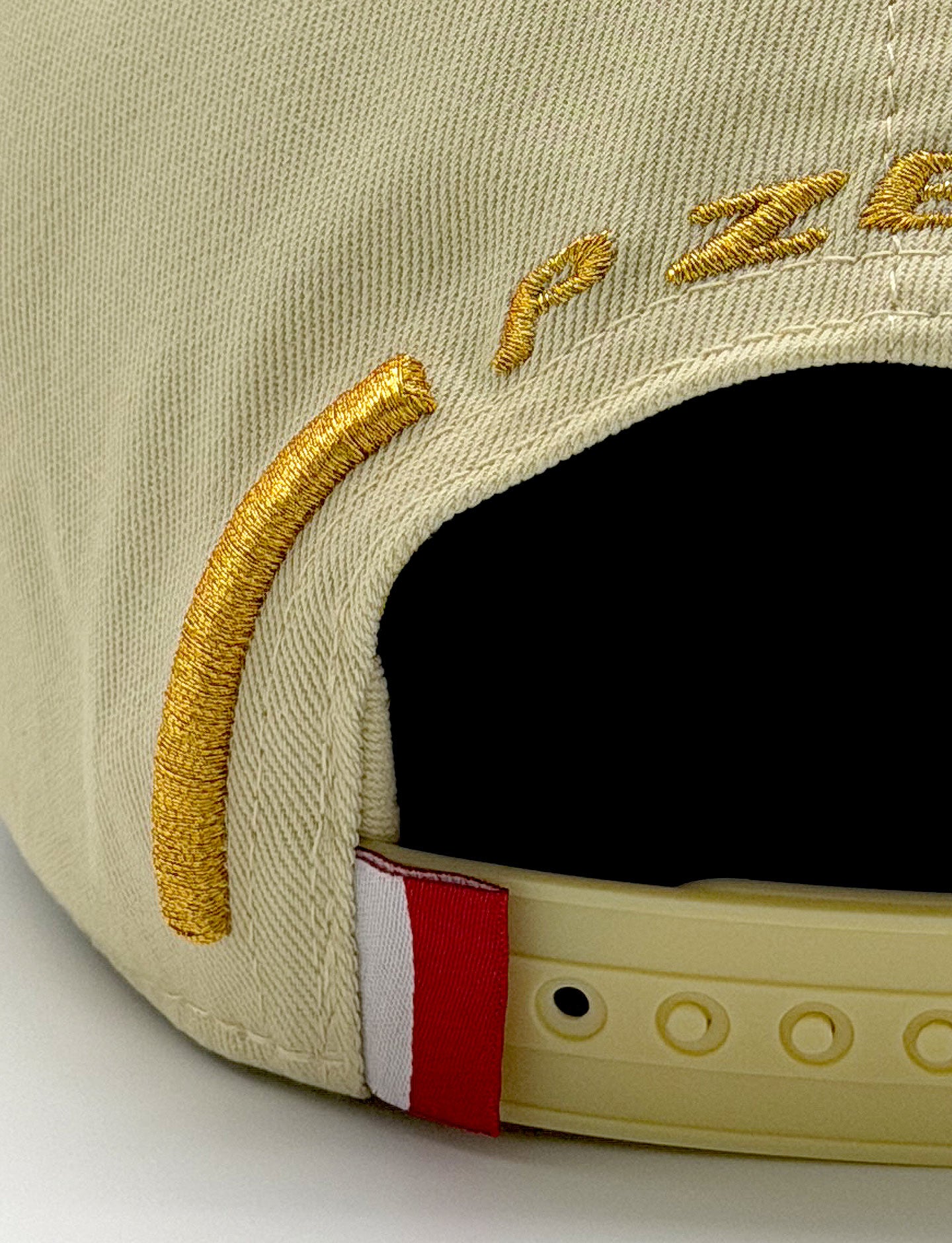 Pirelli Podium Cap 2026 Monaco - closeup of Monaco flag on snapback closure