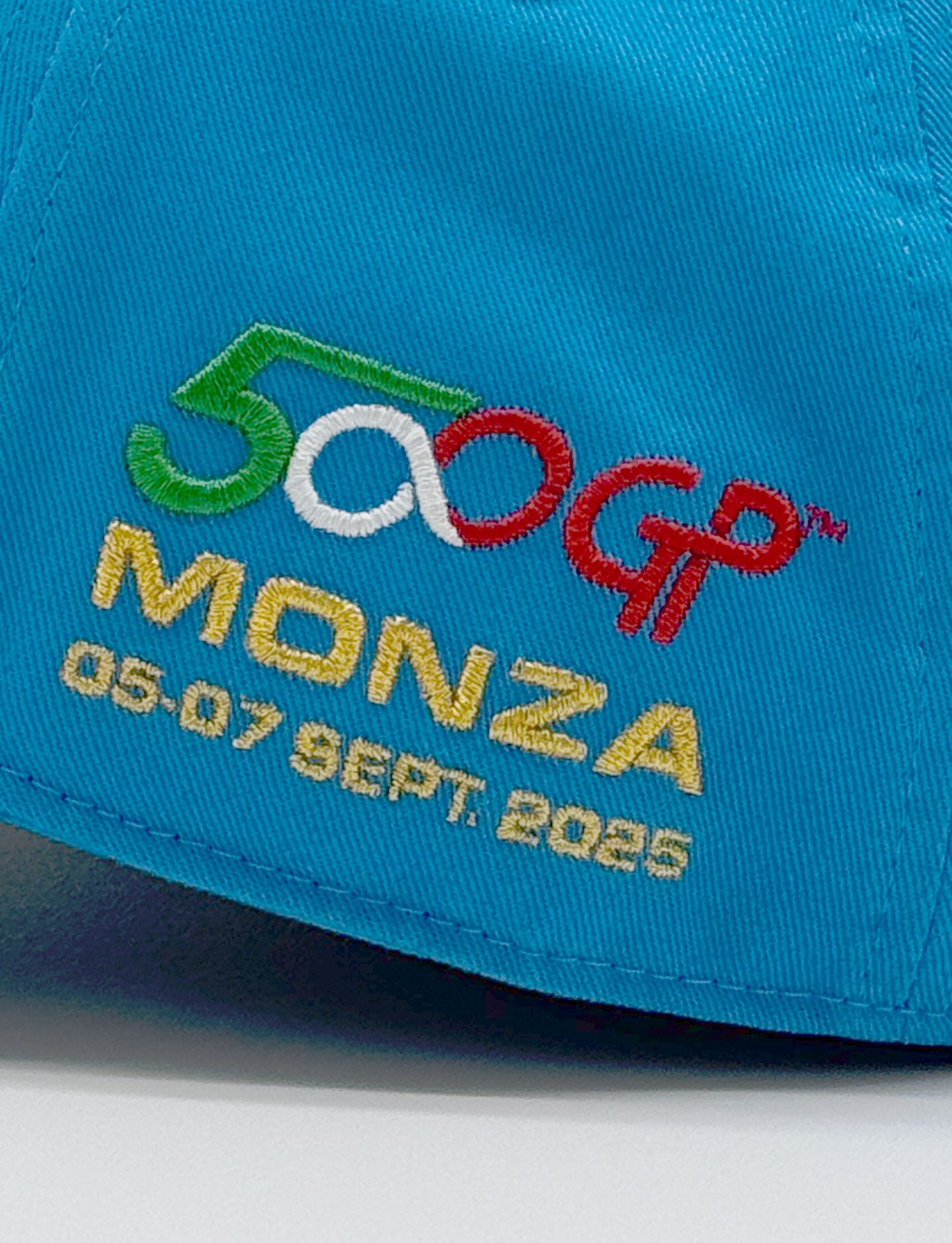 Blue Pirelli cap with embroidered Monza 2025 text