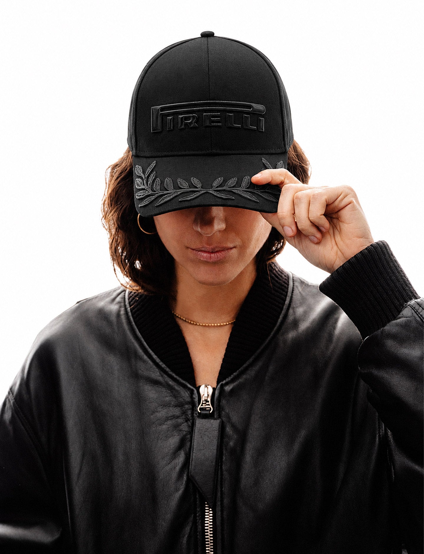 model wearing Pirelli Podium Cap - Nights Out