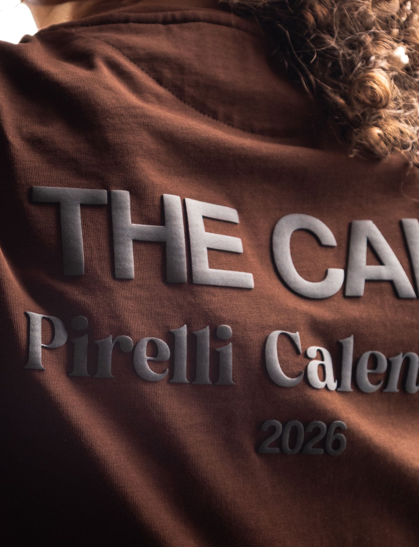 Closeup of Pirelli  The Cal tee
